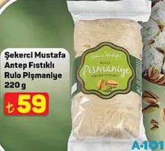 ŞEKERCİ MUSTAFA ANTEP FISTIKLI RULO PİŞMANİYE 220 G